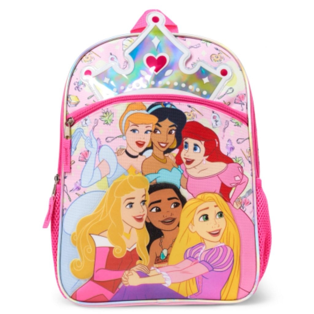 Tas Ransel Sekolah Anak TK Disney Princess Cinderella Jasmine Ariel Rapunzel Moana Belle Backpack SD