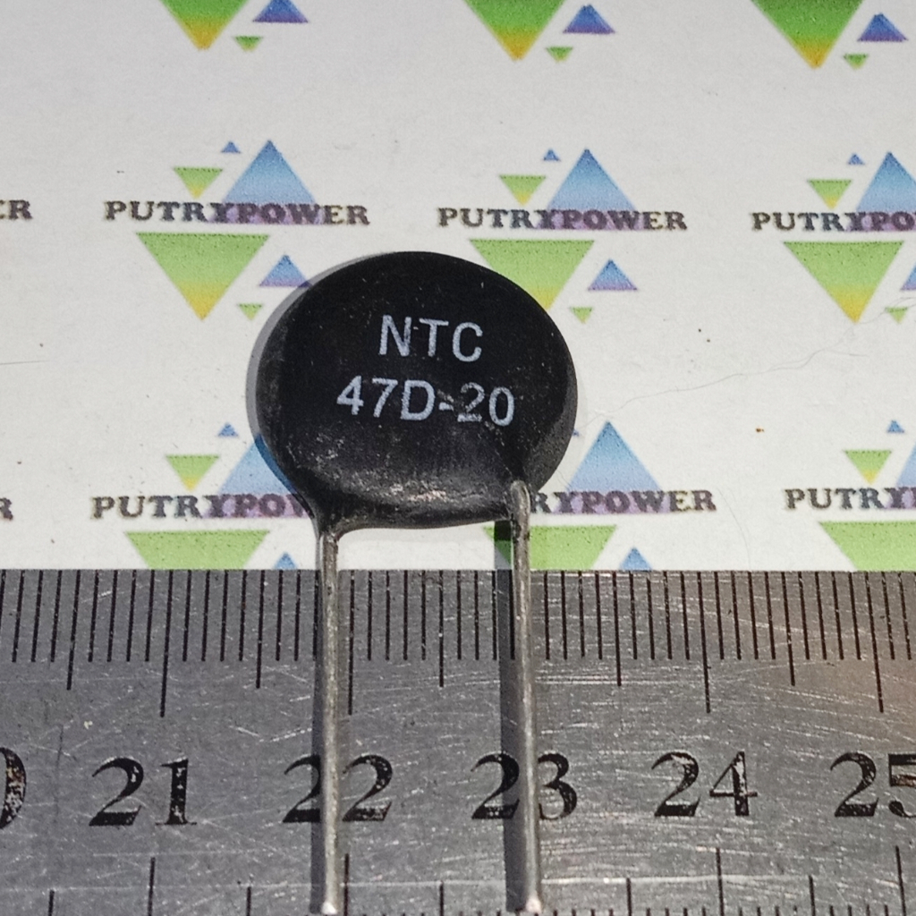 NTC  47D-20 ntc 47 ohm 20mm 47d20  resistor negative temperature cooficient dsc 47d 20 ntc hitam 47r