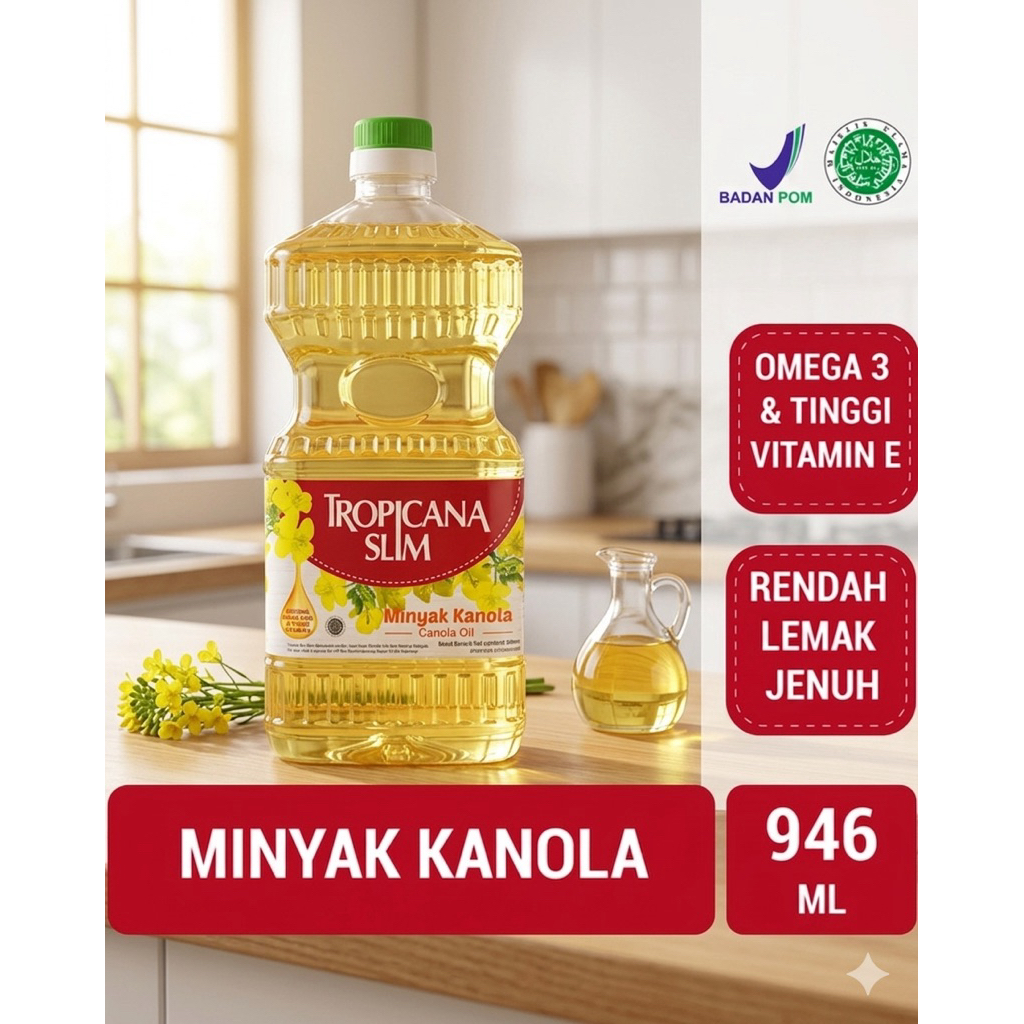 Tropicana Slim Minyak Goreng Canola Botol 946ml