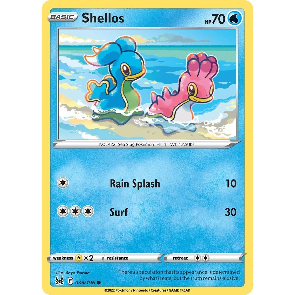 Tcg Pokemon Shellos Log 2022 Eng