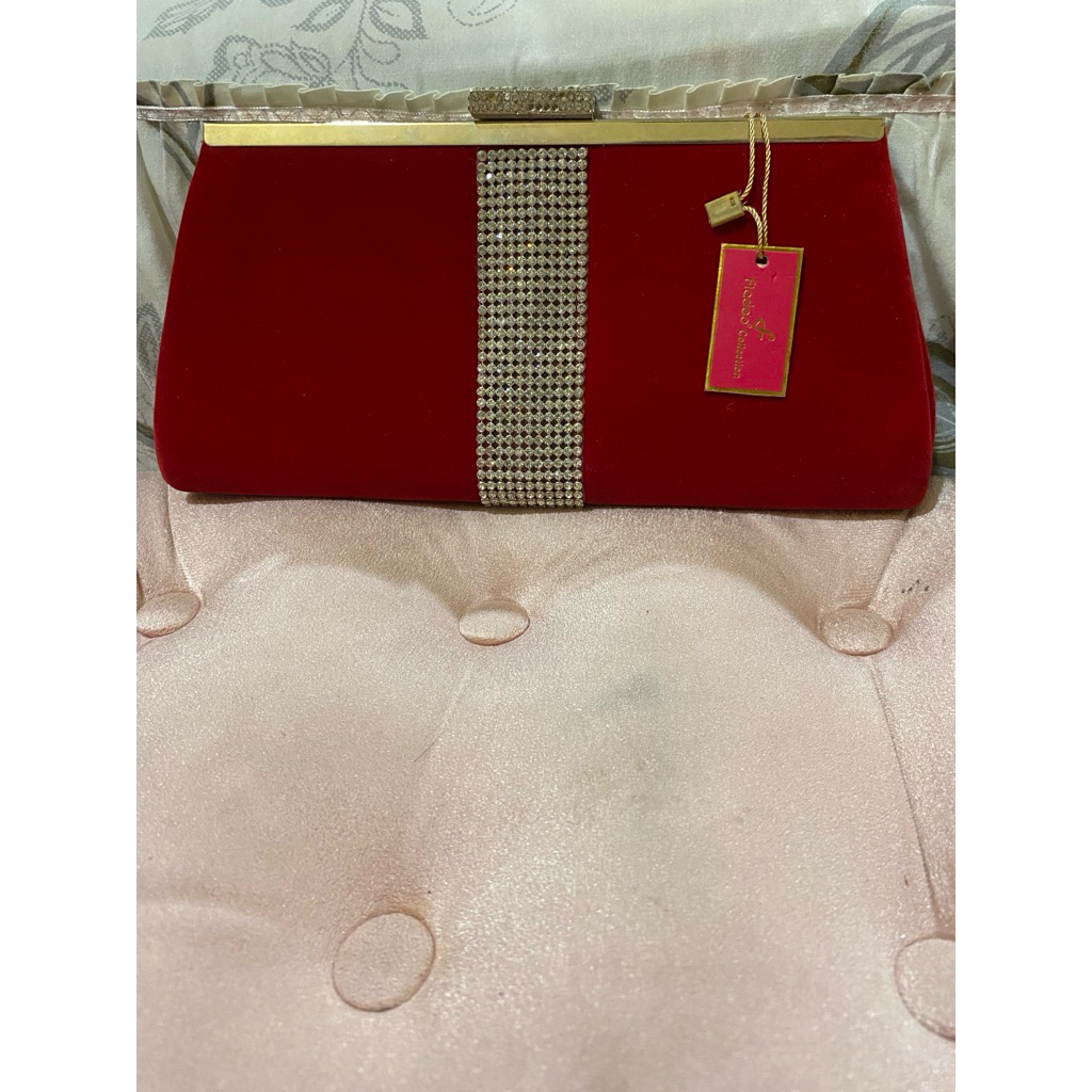 Termurah Ambyarrr Defect Tas M4ntan Mini Clutch Bag Pesta Mewah Swaros Warna Merah