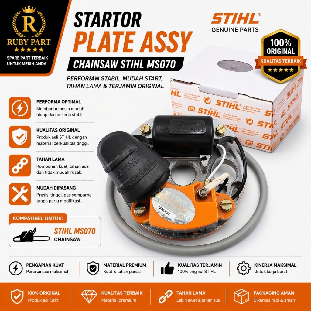 Startor plate assy Chainsaw Stihl Ms070 Ori