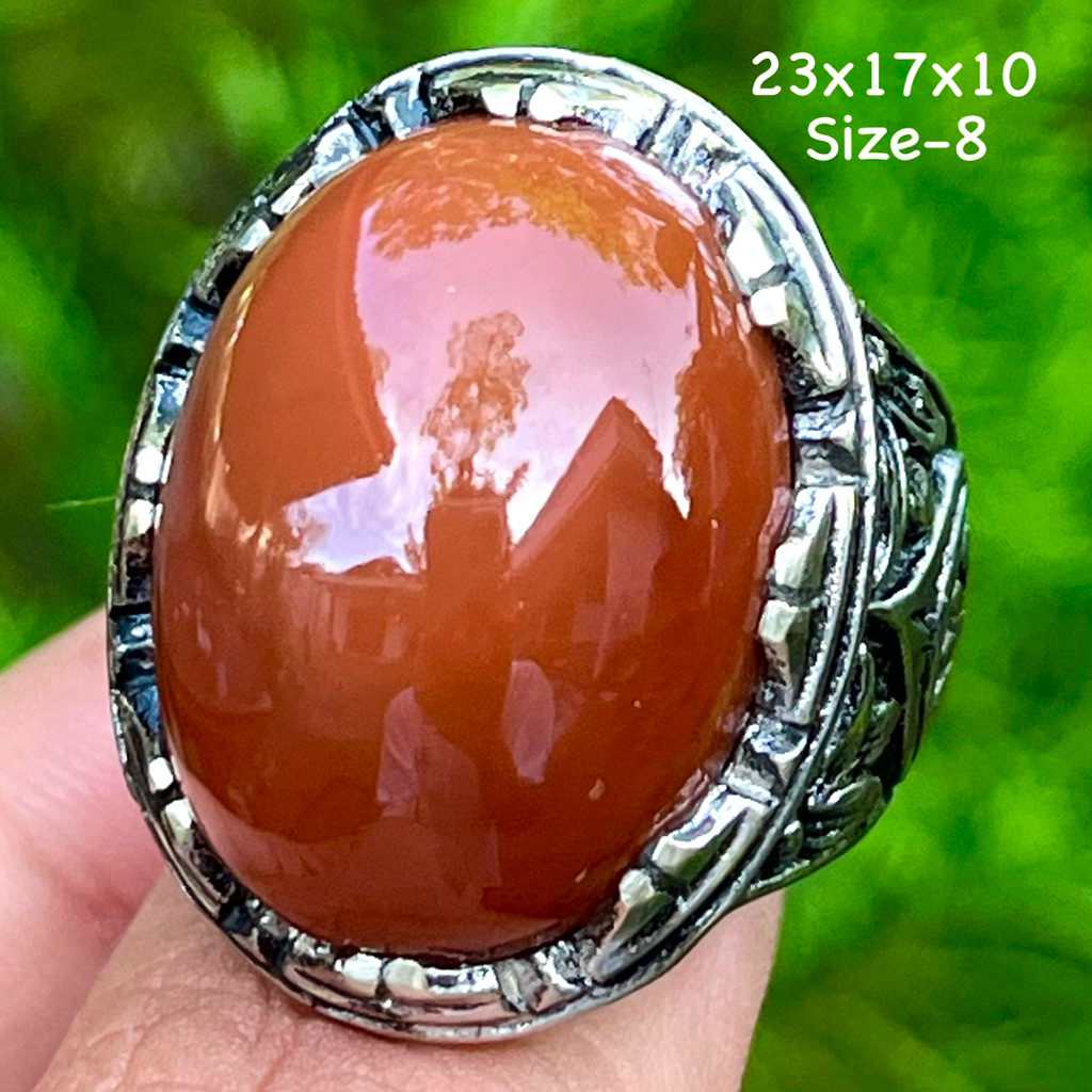 Cincin Batu Akik Natural Yaman Hati Ayam (Asli Alam)