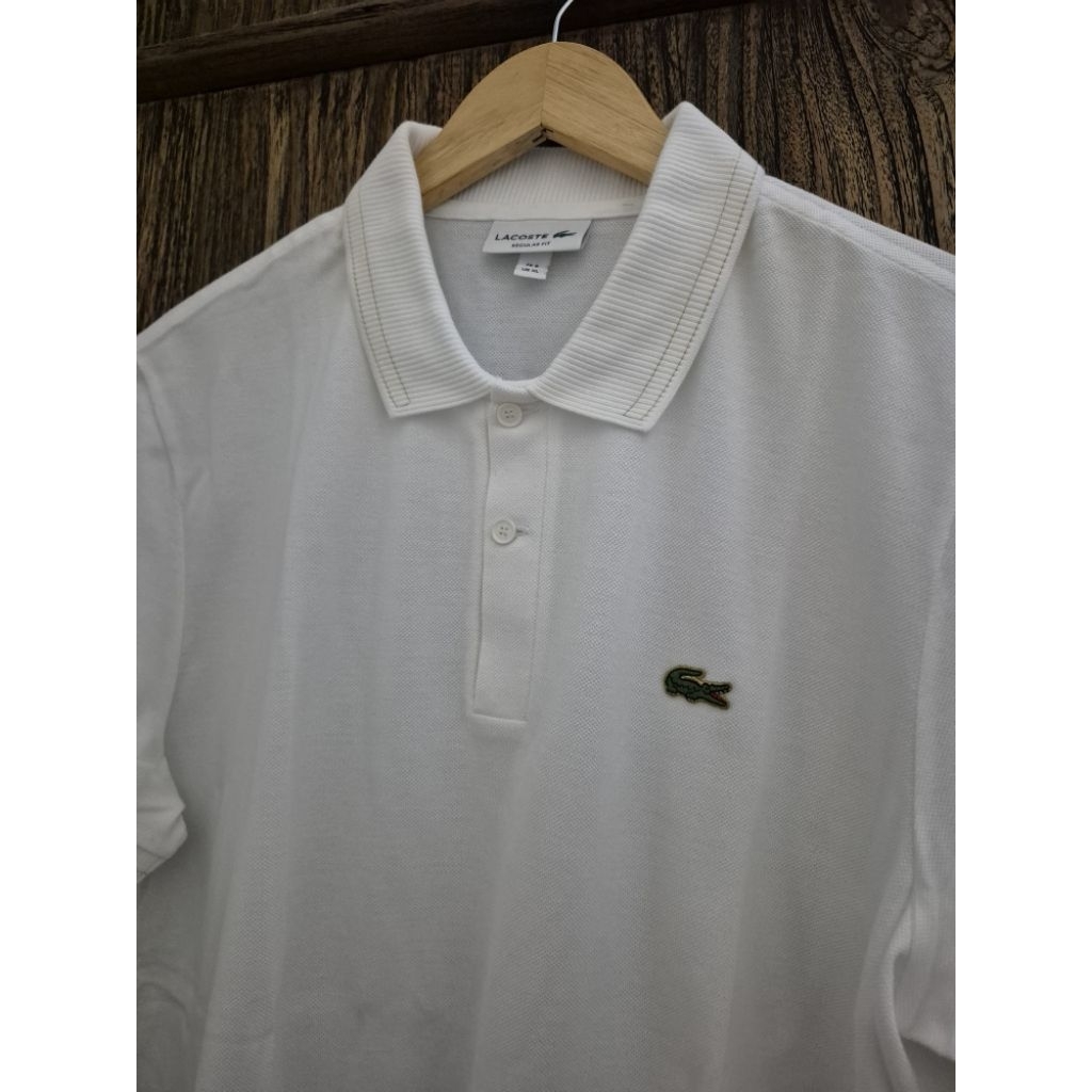 (PRELOVED) LACOSTE REGULAR FIT POLO SHIRT PUTIH