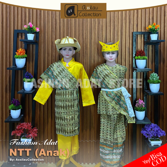 Baju Adat Anak NUSA TENGGARA TIMUR NTT Laki-Laki / Perempuan | Pakaian Tradisional NTT Anak | Busana