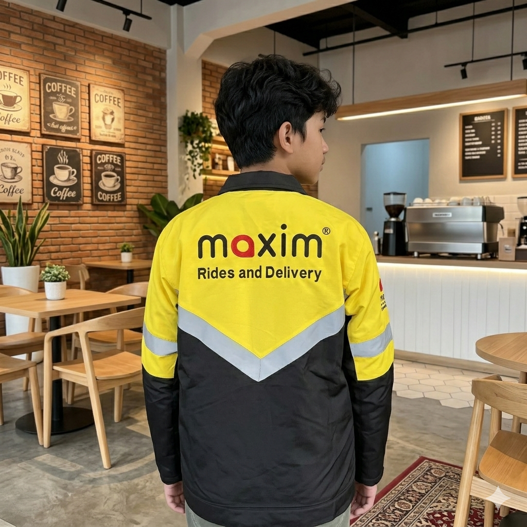 JAKETT DAN HELEM MAXIM PRIORITAS (Jasa Prioritas Transportasi Online)