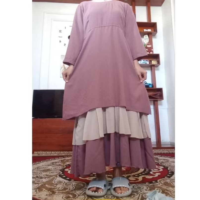 preloved gamis muslim renda renda cantik