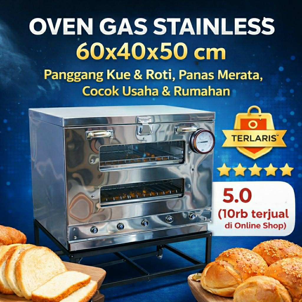 OVEN GAS STAINLESS 40X60X50 LOYANG BIMA BERKAH