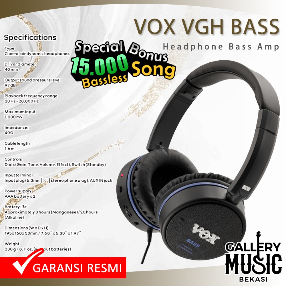 VOX VGH BASS Bass Amplifier in Headphones / VGHBASS