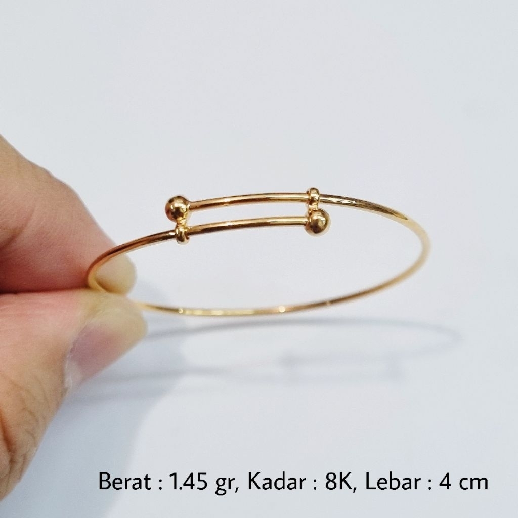 Gelang Bayi Newborn Emas 8K Model Adjust - BW7 / 1.45 gr