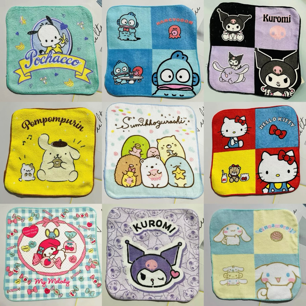 [READY] Sapu Tangan Karakter 20cm x 20cm - Lap Kecil Anak - Handuk Wajah - Handuk Anak - Lap Lucu