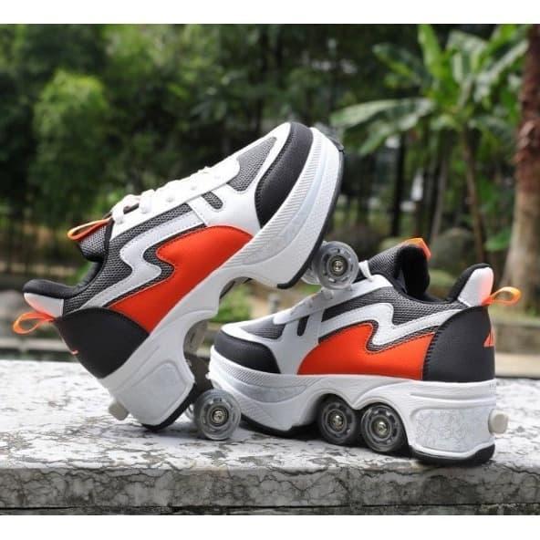 Sepatu Roda Lipat Deformasi Roller Shoe Sepatu Roda Anak / Dewasa