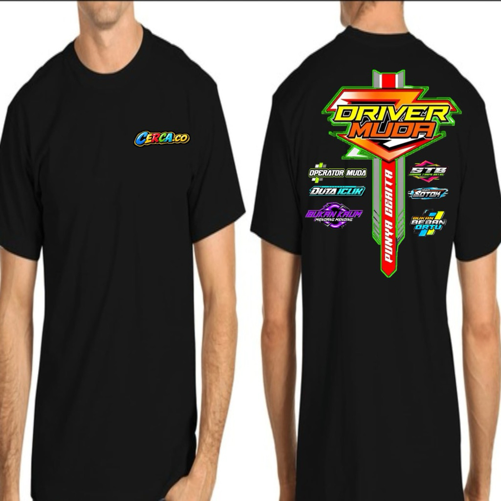 Kaos Pria Motif Unik Desain Modern Ukuran L-XXL