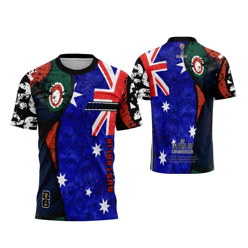 Australia Jersey - Baju Kaos Jersey Australia Piala Dunia 2026 Fullprint