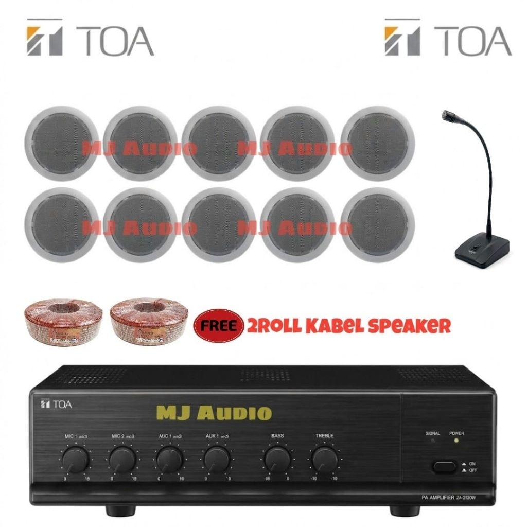 Paket Speaker Ceiling TOA / Paket Speaker Ceiling TOA Untuk Cafe , Resto ( 12 Speaker )