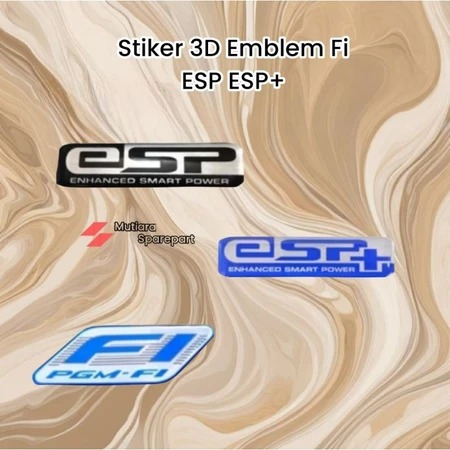 Stiker emblem esp emblem timbul esp esp+ esp plus ESP FI Vario beat ADV