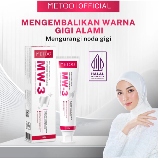 Pasta Gigi Metoo MW-3 Advanced Whitening Bebas Karang Gigi
