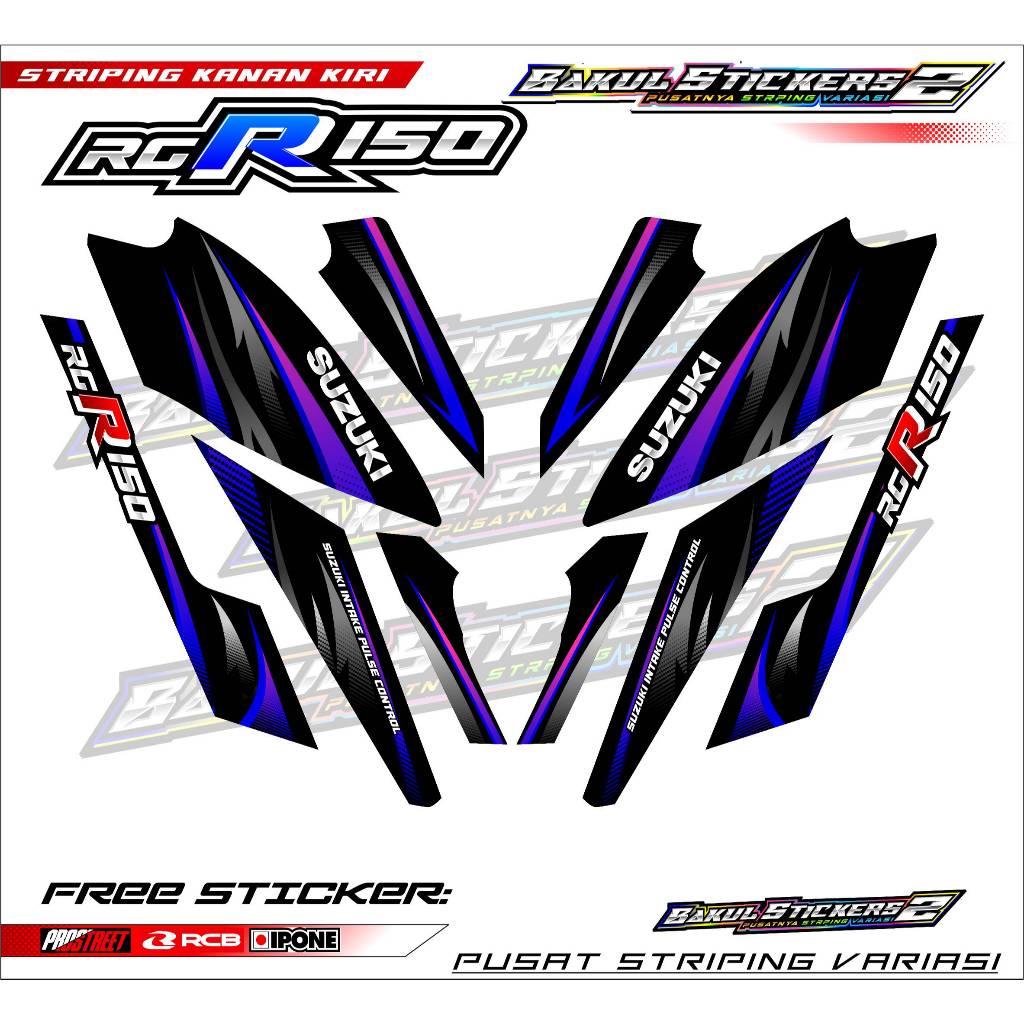 STRIPING VARIASI SUZUKI RG R150 / STICKER LIST VARIASI MOTOR RG R150