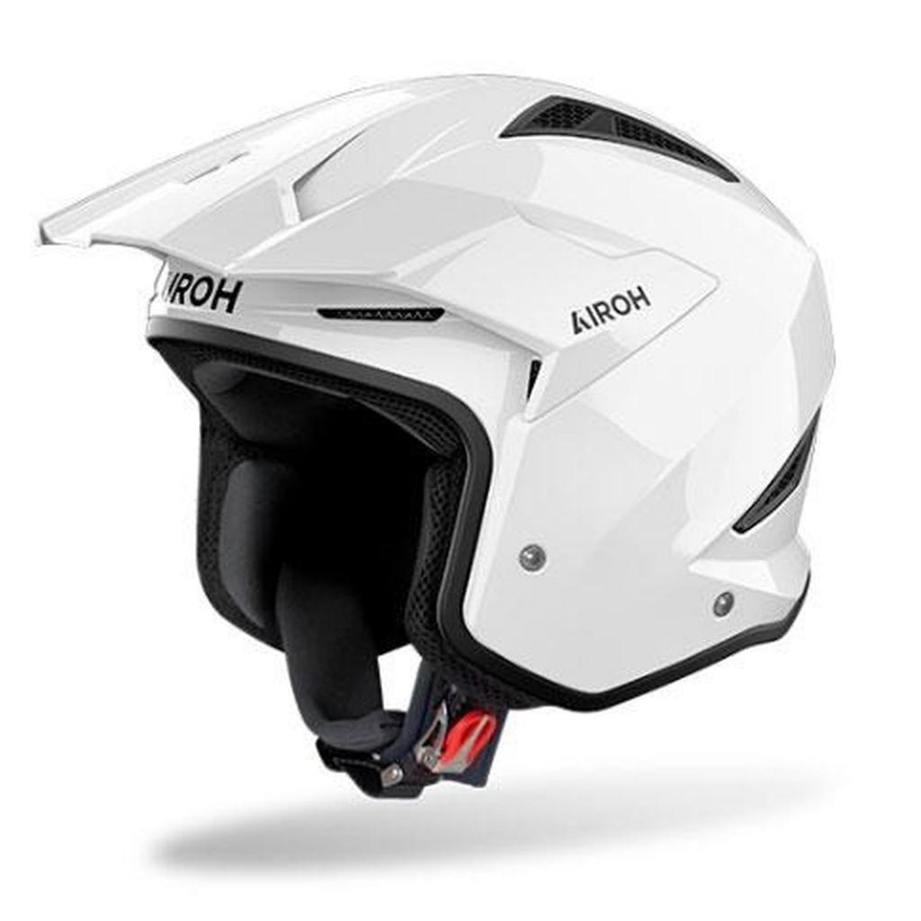 HELM AIROH TRR II COLOR WHITE GLOSS HELM HALF FACE AIROH TRR II COLOR WHITE GLOSS HELM TRAIL HALF FA