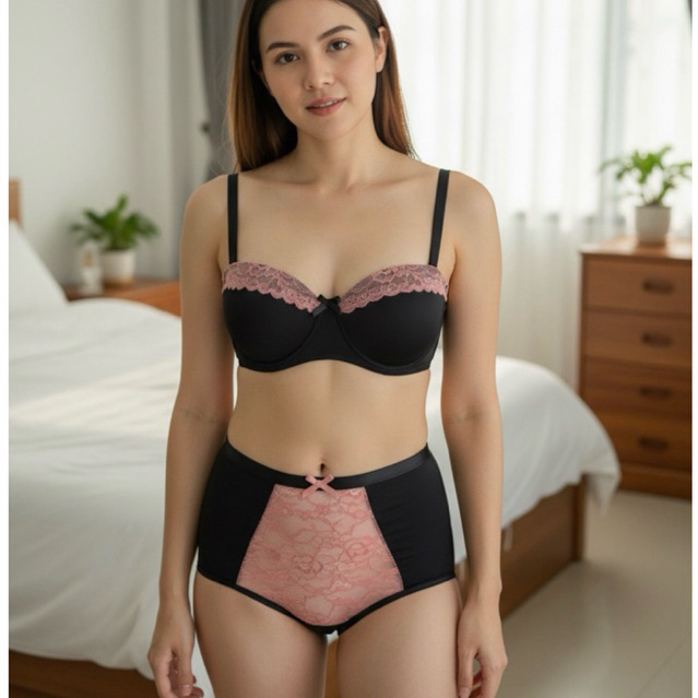 BRA SET (BS43) KOREAN STYLE BRA FASHION SET BRA DENGAN PANTY EXTRA SOFT