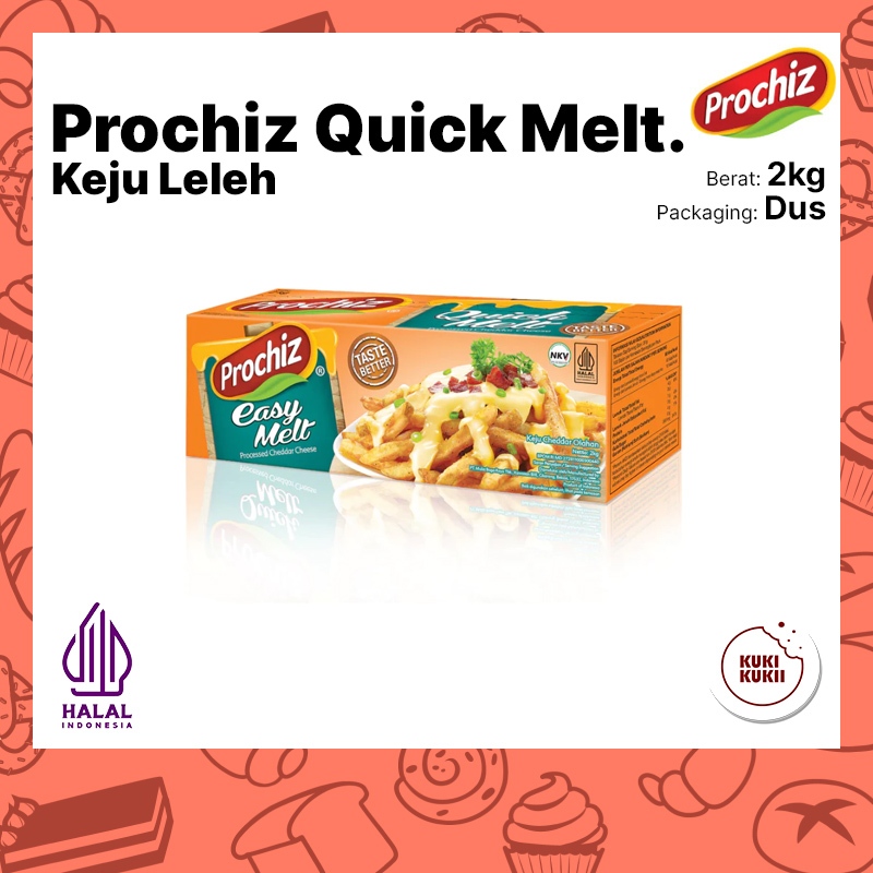 Keju PROCHIZ Quick Melt 2kg  | Keju Lumer Prochiz Quick Melt 2 kg Keju Mudah Meleleh