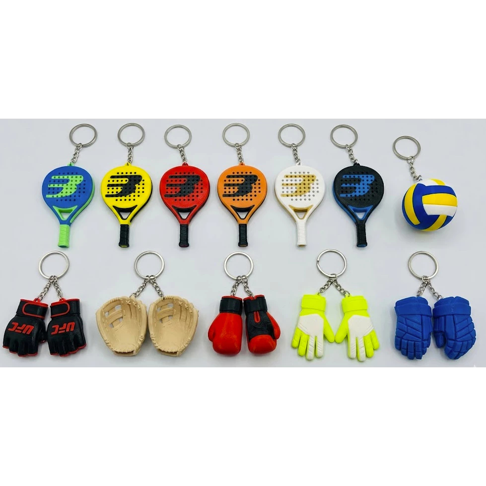 Gantungan Kunci Alat Olahraga Sports Padel Baseball Boxing UFC