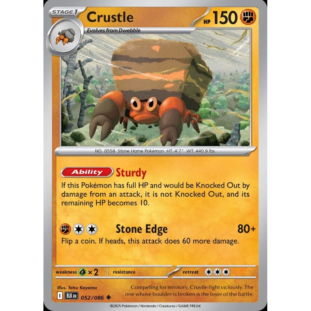 Tcg Pokemon Crustle BLK Eng