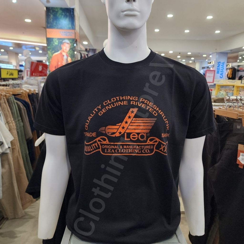 LEA ORIGINAL kaos pria lengan pendek hitam 231.02.HD.01