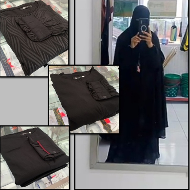Deffa Gamis Syar'i / Gamis Akhwat Bahan Wolfis Grade A Pemium Set Jilbab Model Pad + Cadar