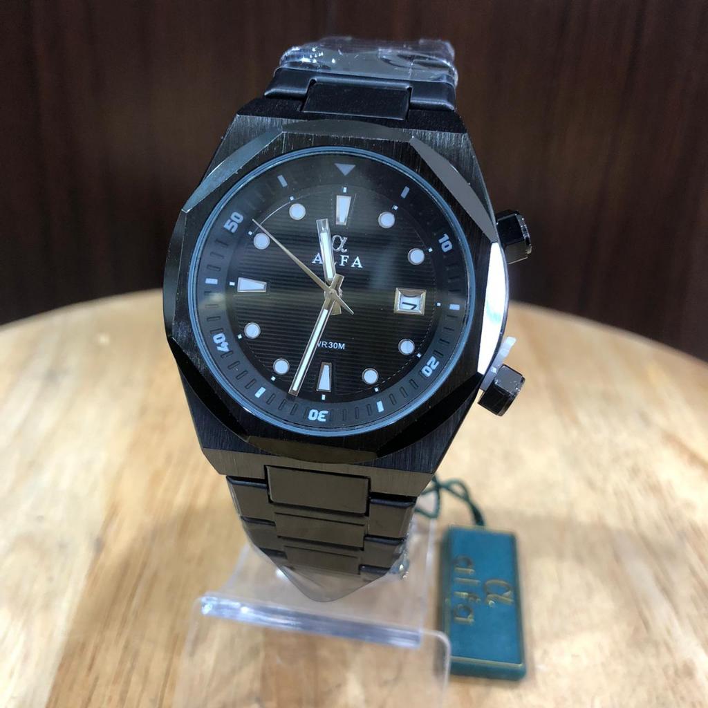 Jam Tangan Pria ALFA Rantai Besi Original