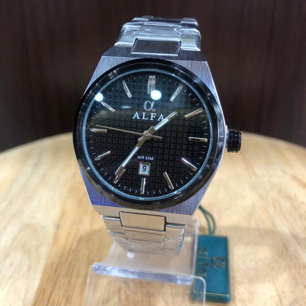 Jam Tangan Pria ALFA Rantai Besi Original