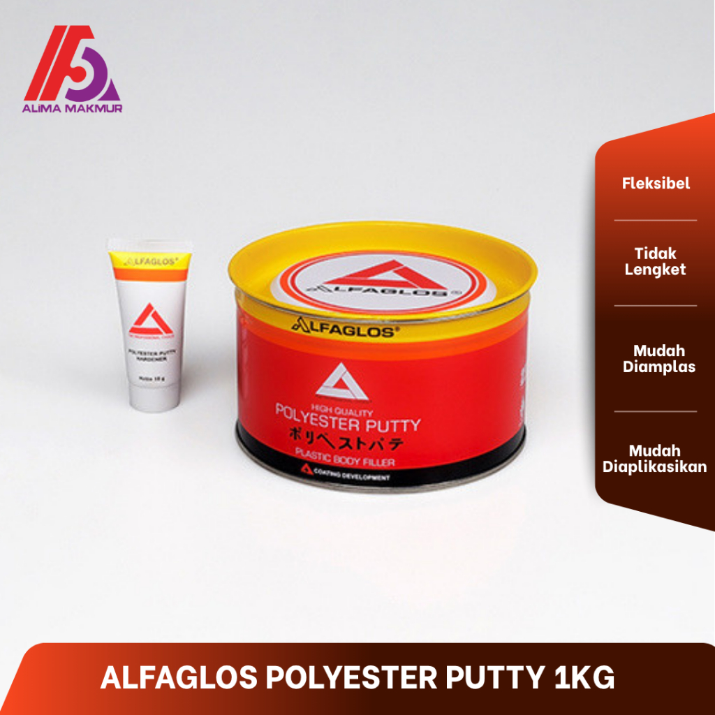 Dempul Alfaglos 1kg / Dempul Alfaglos / Dempul Besi dan Kayu / Dempul Duco