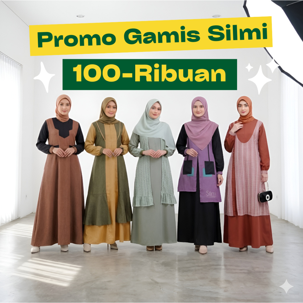 BAZAR PROMO GAMIS KONDANGAN WANITA SIMPEL 100 RIBUAN BAHAN ADEM SILMI FASHION || OBRAL BUSANA MUSLIM