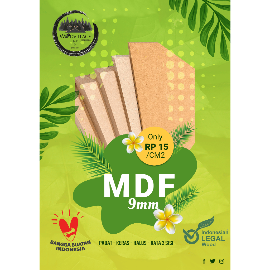 CUSTOM POTONG MDF BOARD 9MM 9 MM