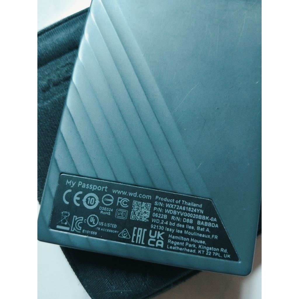 Hardisk Eksternal WD 2TB. (Bekas cukup baik).
