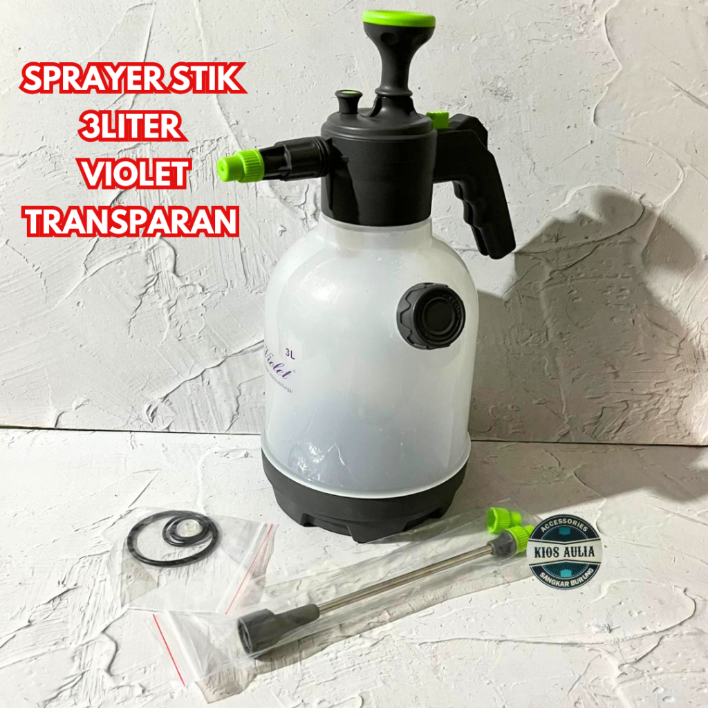 Semprotan Sprayer Pompa Stik 3 Liter Stick Pemanjang Violet Serba Guna