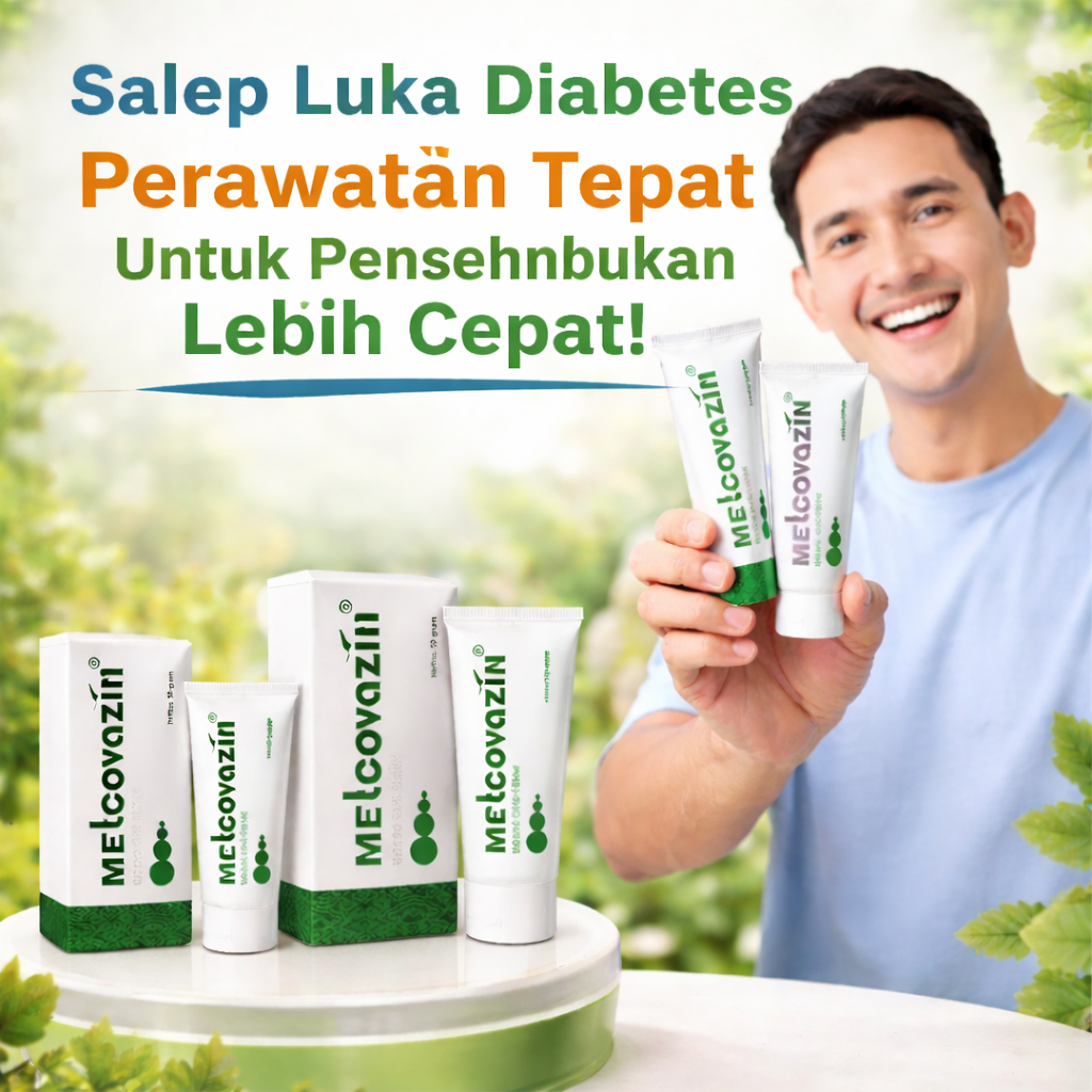 Salep Luka Basah METCOVAZIN - Obat Luka Diabetes, Luka Bakar, dan Krim Pengering Luka