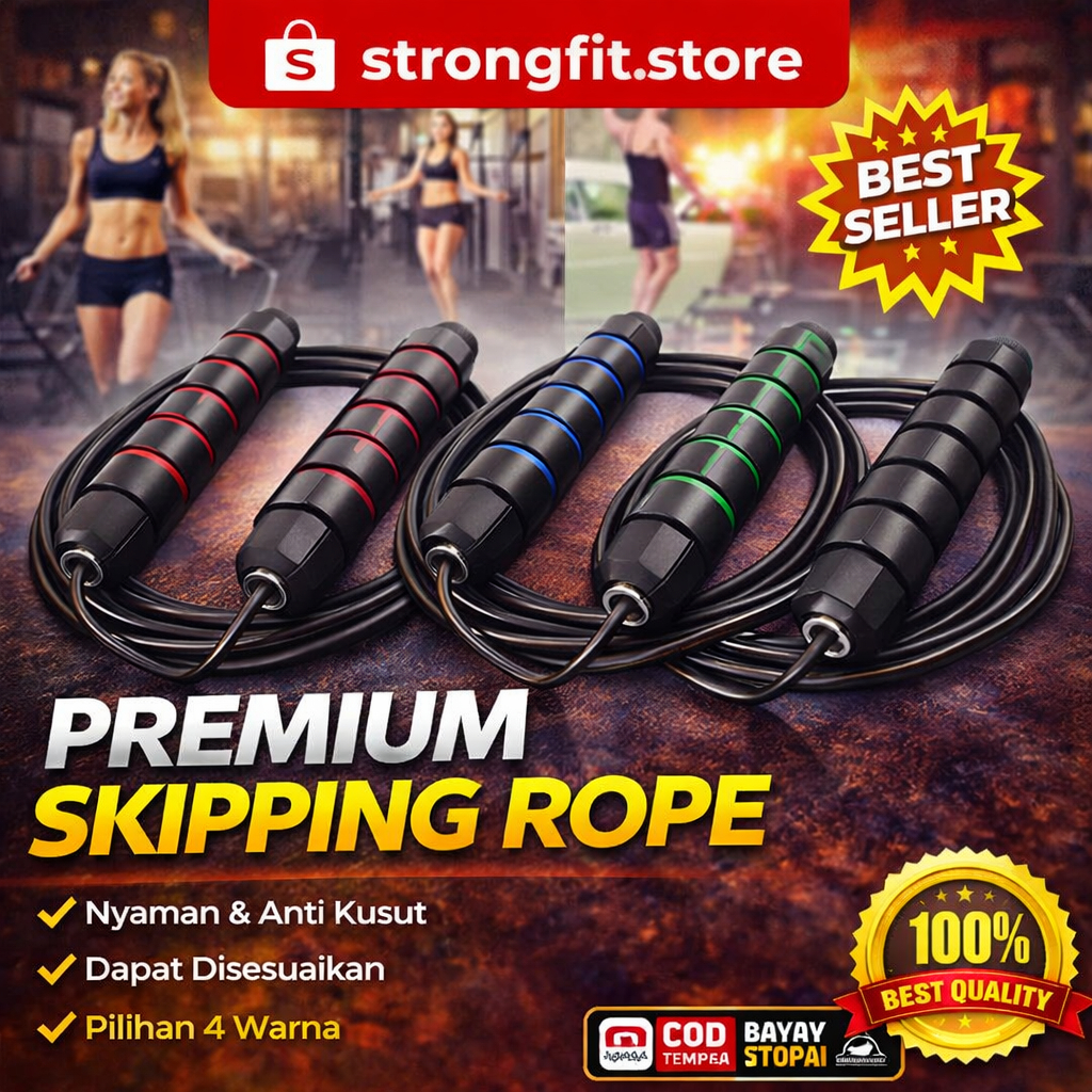 SFS- POTENCE JRP04 Skipping Olahraga | Skiping Olahraga Dewasa | Skiping | Skipping | Tali Skiping O