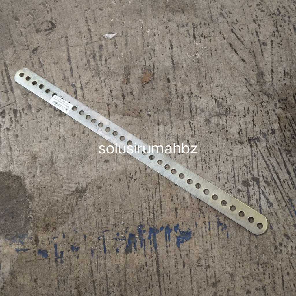 PLAT STRIP BOLONG BESI LEBAR 25MMX300MMX1.2MM LUBANG 7MM