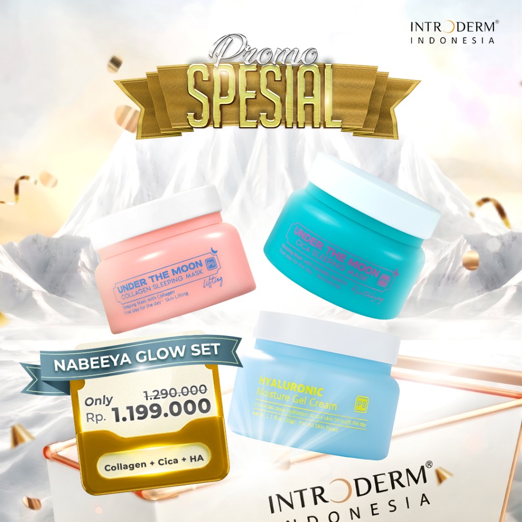 Introderm Indonesia |PROMO PAKET NABEEYA GLOW SET BUY 3 Nabeeya Series Skincare Korea