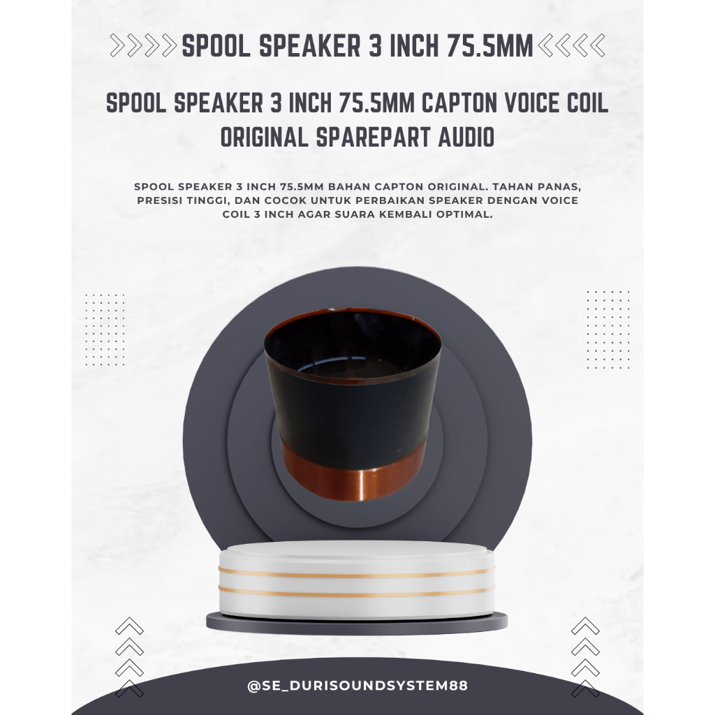 Spool Speaker 3 Inch Capton Original Premium