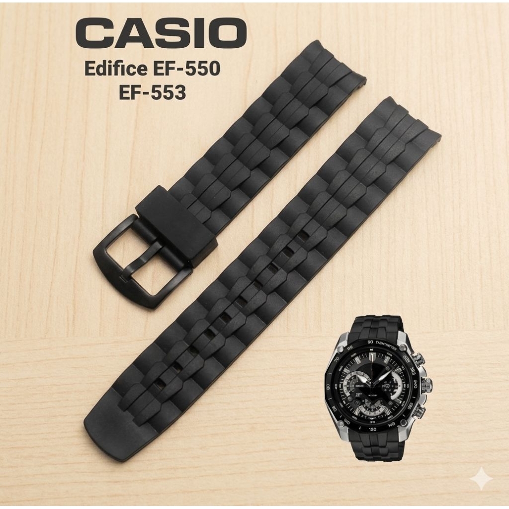 Strap Tali jam tangan Casio Edifice EF 550 EF-550D EF-523