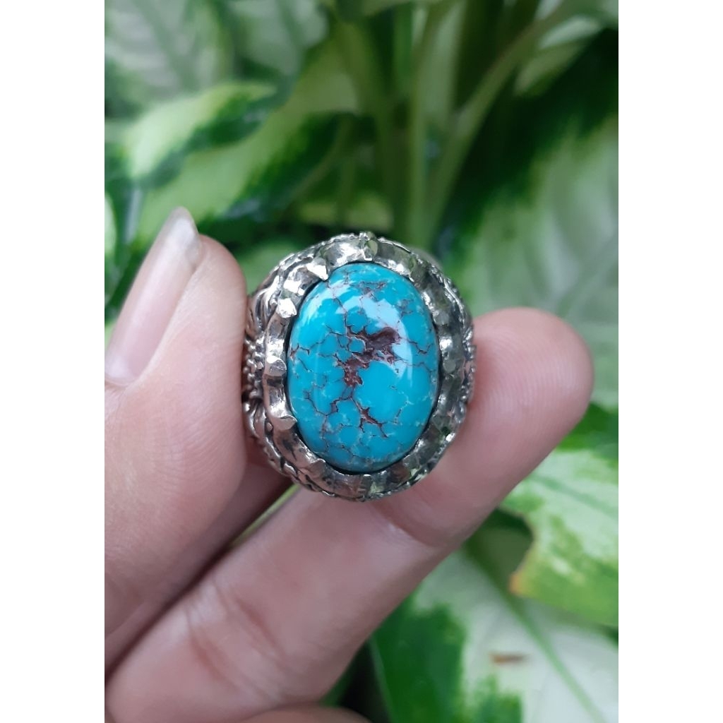 Natural Pirus Mesir Biru Urat Merah Lawasan