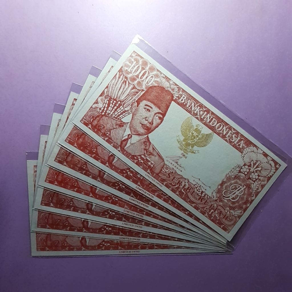 Replika uang kuno 1000 rupiah sukarno tahun 1964