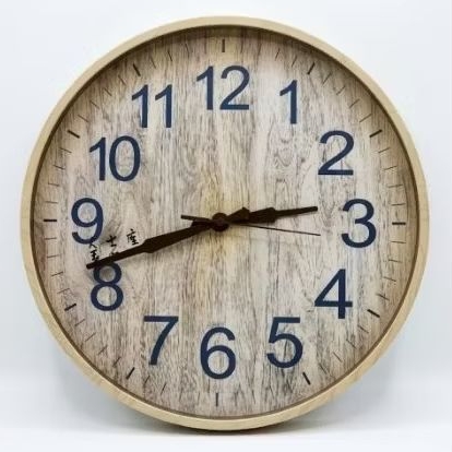 Jam Dinding Kayu Bulat Besar