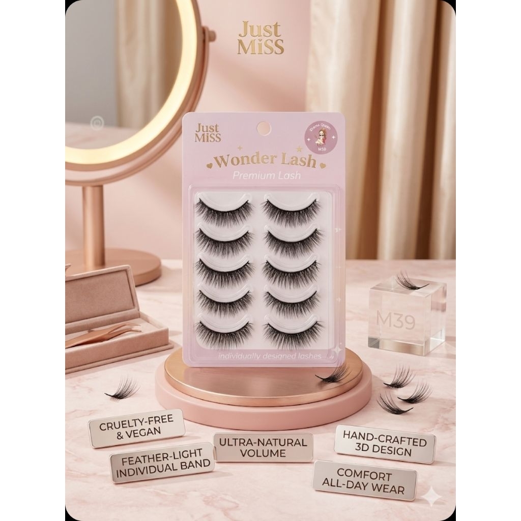 Just Miss Wonder Lash Fairy-838 & Drama Queen M39 - Eyelashes Natural & Bold​