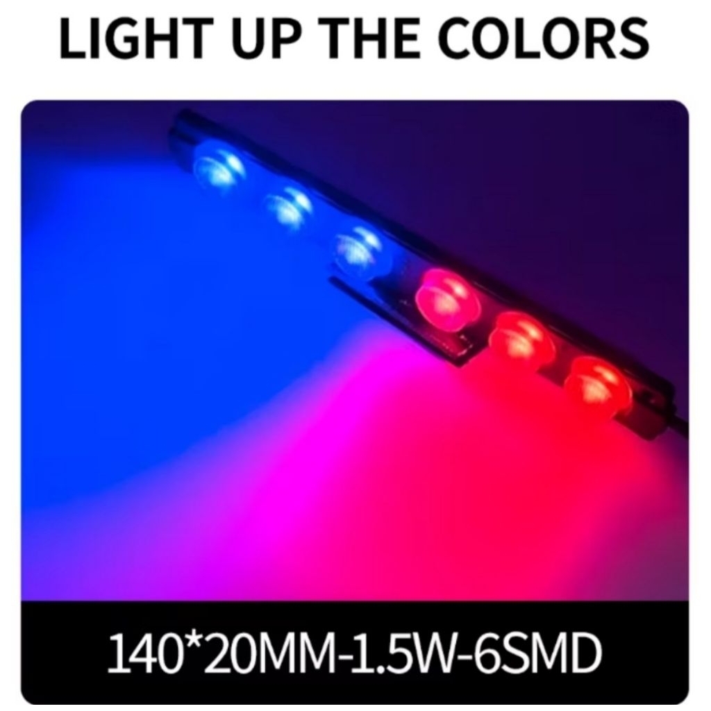 Led modul mata 6 kedip nyala merah biru lampu kolong 12v & 24v