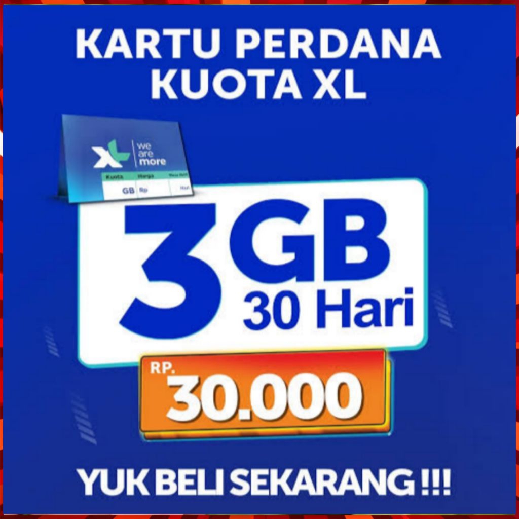 Kartu perdana XL Bonus kuota 3GB jaringan 4G/5G