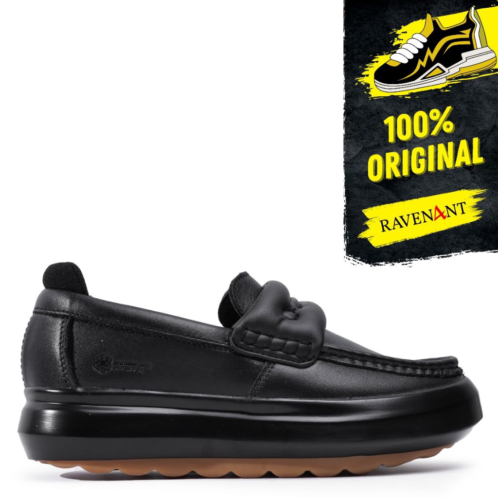 WANDER ETC Uptown Black Gum ORIGINAL - Sepatu Loafers Pria/Wanita