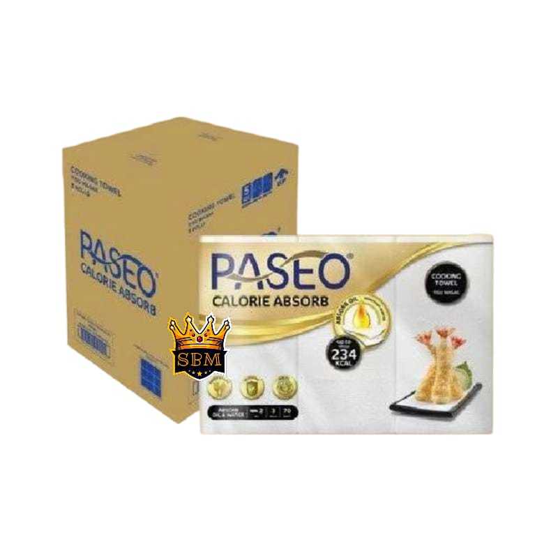 1 DUS ~ SBM ~ Tisu Tissue paseo tissue dapur kitchen towel 3 roll 70 s - PASEO CALORIE ( 1 DUS ISI 6